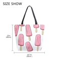 thumbnail image 5 of FORMRS Womens Canvas Tote Bag with Zipper Inner Pocket Shoulder Handbag, Pink Ice Cream, 5 of 7