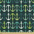 thumbnail image 2 of Ambesonne Anchor Fabric by the Yard Upholstery, Maritime Sailing Travel, 1 Yard, Dark Blue Green White, 2 of 5