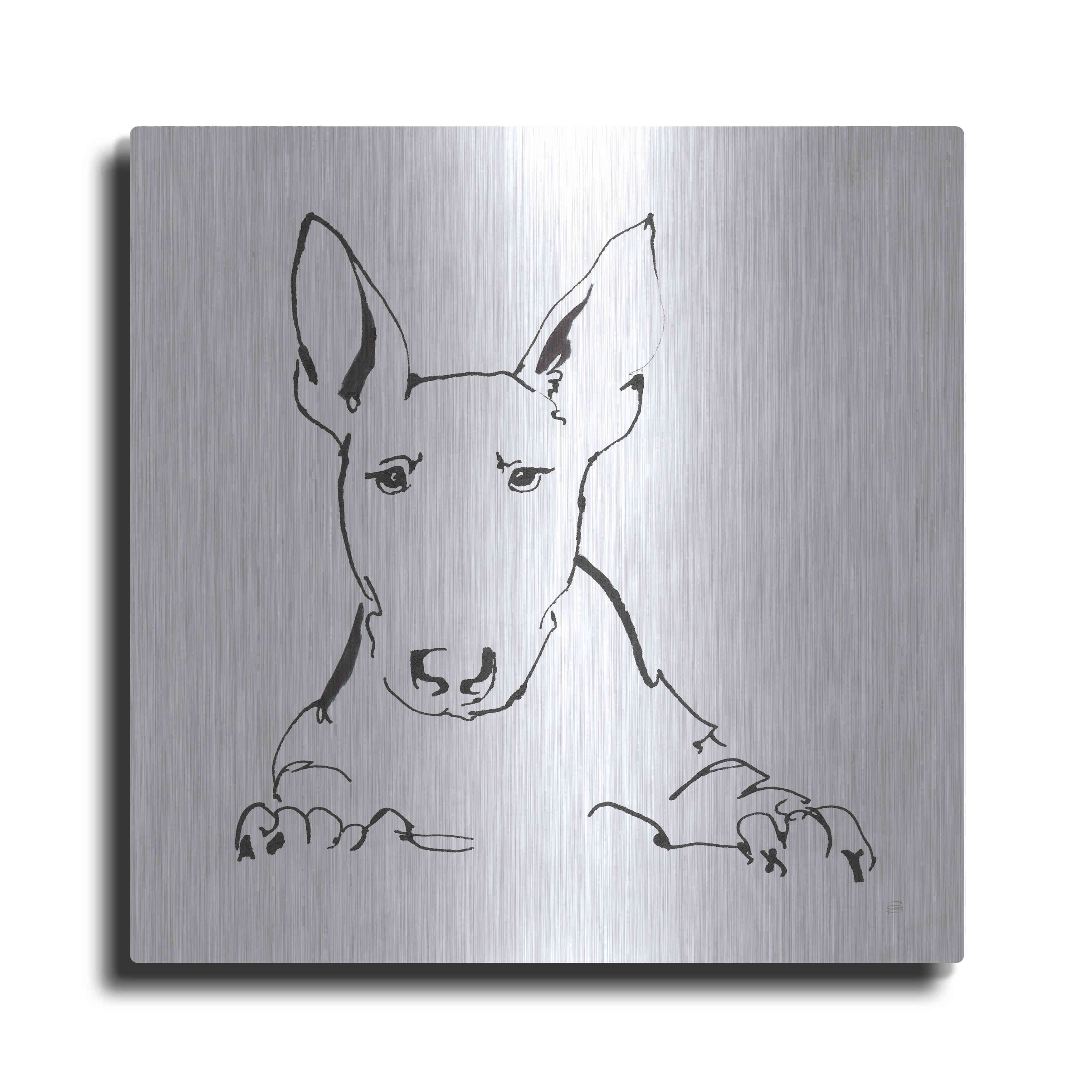 bull terrier sleeping 8x10  dog art print bedroom art 
