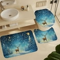 thumbnail image 6 of Christmas Elk Theme 4 Piece Shower Curtain Sets, Non-Slip Rugs, Toilet Lid Cover And Bath Mat, for Bathroom Decor Set, 72" X 72", 6 of 8