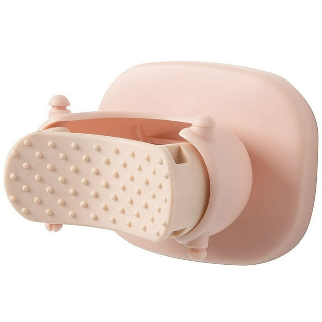Soporte de pared para fregona rosa, soporte para grifo, gancho para fregona, organizador de cocina, pinzas para fregona, herramientas