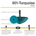 thumbnail image 2 of 601-Turquoise Glass Vessel Sink 726 Ens. in Antique Bronze, 2 of 8