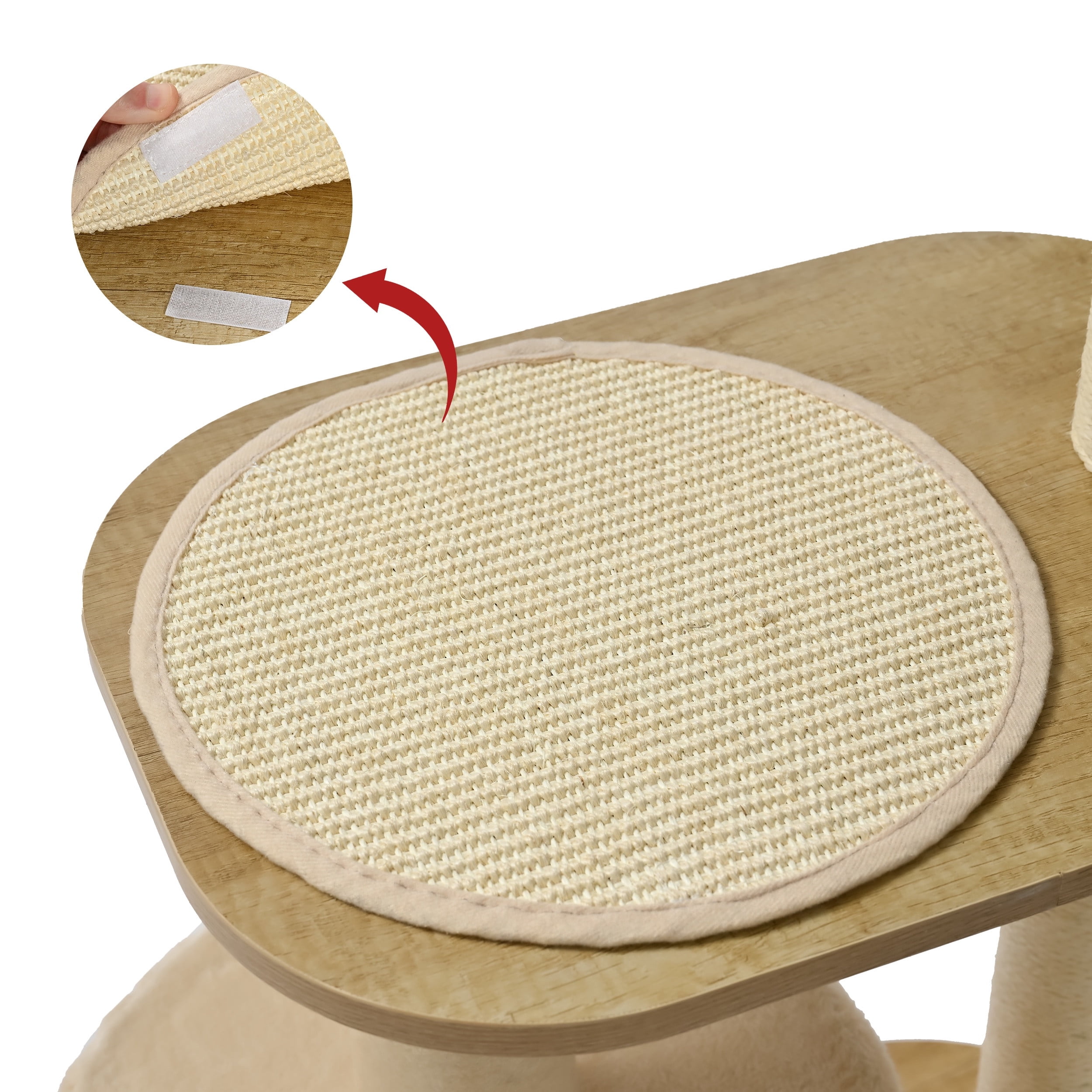 Vibrant Life 5-Level 51" Cat Tree with 2-Level Track Ball and Condo, Beige