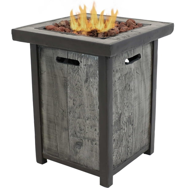 Sunnydaze Outdoor Smokeless Cast Stone Propane Gas Fire Pit Table