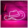 thumbnail image 2 of Letrero De Neón Con Forma Sombrero Vaquero Para Dormitorio, Estilo Del Oeste, Decoración Pared Para El Hogar, Bar, Luz LED, Cumpleaños 40x21cm, 2 of 6