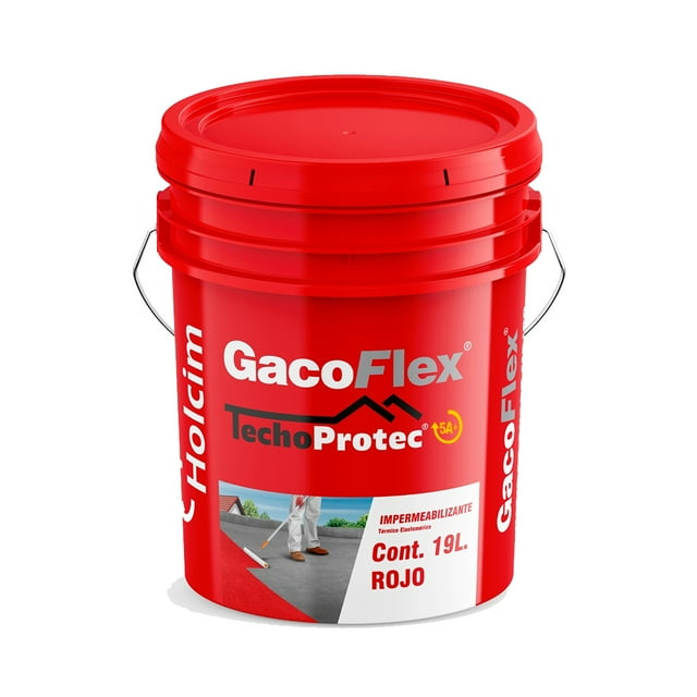 Impermeabilizante Premium Holcim GacoFlex TechoProtec 5 Años 19 Litros Rojo