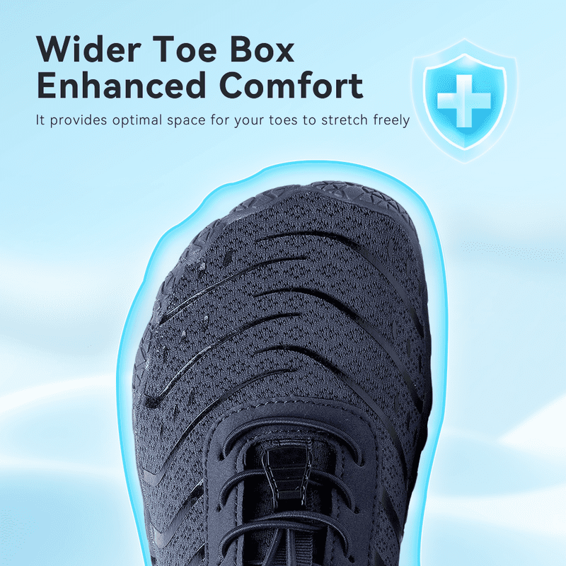 Stepedia Athletic Hiking Water Shoes for Women Men Quick Dry Wide Barefoot Aqua Shoes for Beach Walking Boating, Navy