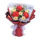 thumbnail image 5 of Ramo de flores completamente de ganchillo con ramo de flores artificiales de punto fácil, ramo de punto hecho a mano para regalos de fiesta de cumplea Rojo, 5 of 8