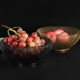 thumbnail image 6 of SIEYIO Hand-woven Iron Wire Hollow Storage Fruit Vegetable Basket Round Elegant Picnic Tray Food Bread Dishes Multipurpose, 6 of 15