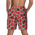 thumbnail image 5 of Picia Cute Tomato pattern Mens Swim Trunks with Compression Liner Stretch Beach Shorts Quick Dry with Zipper Pockets No-Chafing Board Shorts-Small, 5 of 5