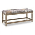 thumbnail image 1 of Linon Isla Banc en Bois Rembourré Multi-Motif Gris, 1 of 8