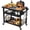 Black, variant on NUUK Heavy Duty Grill Cart 30"x24", Outdoor Pizza Oven Table with Stainless Steel Top, 3-Tier BBQ Prep Table with Sliding Drawer, Outdoor Kitchen Serving Cart for Grilling, Patio