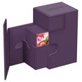 thumbnail image 3 of Deck Case Ultimate Guard Flip'n'Tray 80+ para 80 cartas TCG de doble manga, color morado, 3 of 8