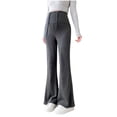 thumbnail image 4 of Purcolt Flare Leggings for Maternity Womens Comfortable Hight Waist Over The Belly Palazzo Pants Summer Casual Pregnancy Pants, 4 of 6