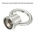 thumbnail image 5 of Uxcell 1.14"x1.38" 15kg Load M10 Thread Ring Shape Female Loop Eye Nut Zinc Alloy Silver Tone 2 pcs, 5 of 5