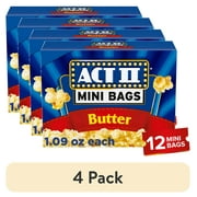 (4 pack) Act II Mini Bags Butter Microwave Popcorn, 1.09 oz., 12-Count Bags