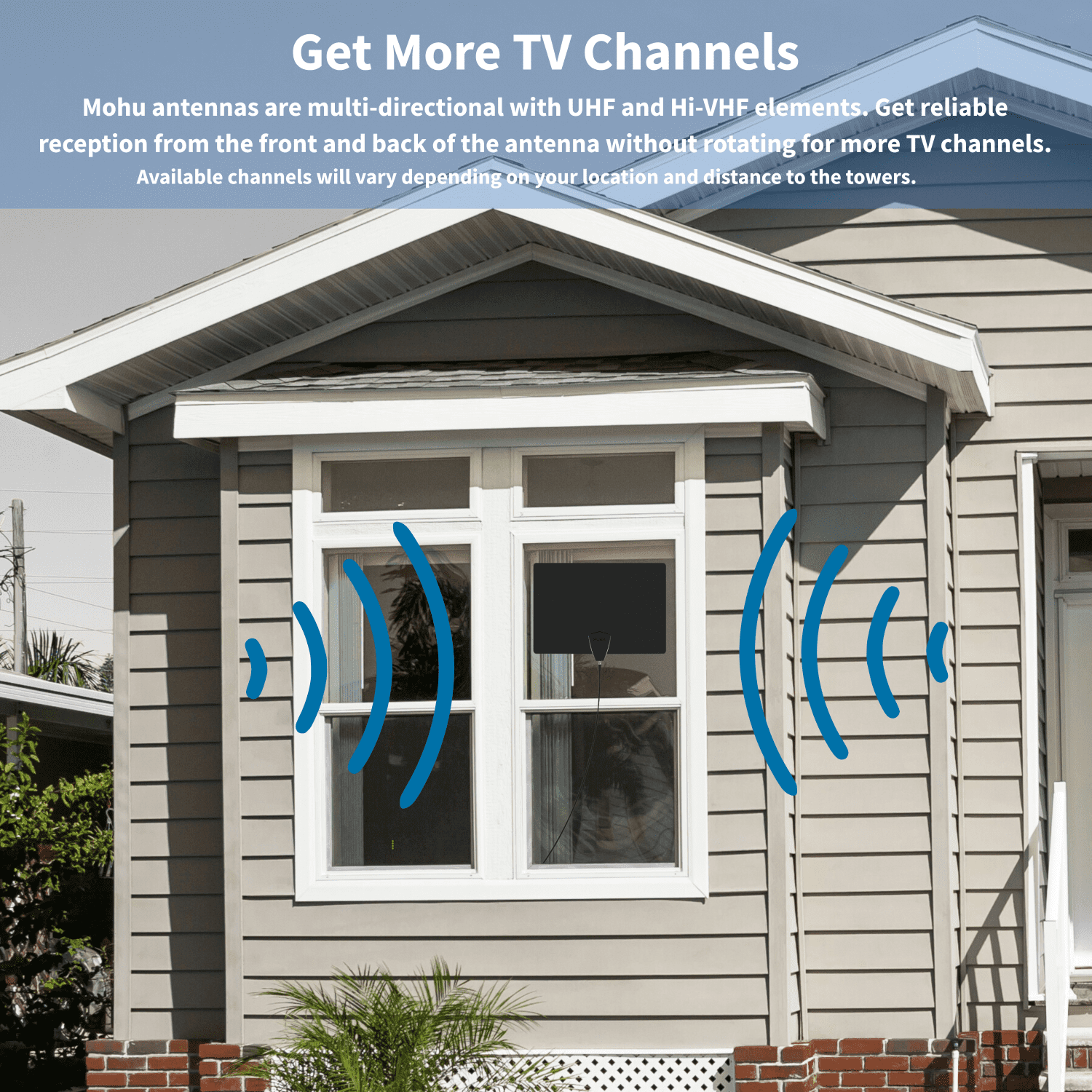 Antennas Direct ClearStream Flex Indoor TV Antenna - 50+ Mile Range, Amplified, Ultra Thin