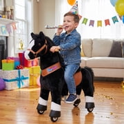 PonyCycle Ride-On Horse Toy with Sound and Hand Brake, Kid-Powered, Ages 3–4, Black, U326