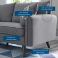 thumbnail image 3 of Loveseat and Sofa Set, Fabric, Light Grey Gray, Modern Contemporary Urban Design, Living Lounge Room Hotel Lobby Hospitality, 3 of 7