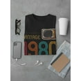 thumbnail image 3 of 1980 Vintage Retro T.v. T-Shirt Men -Image by Shutterstock, Male Small, 3 of 4