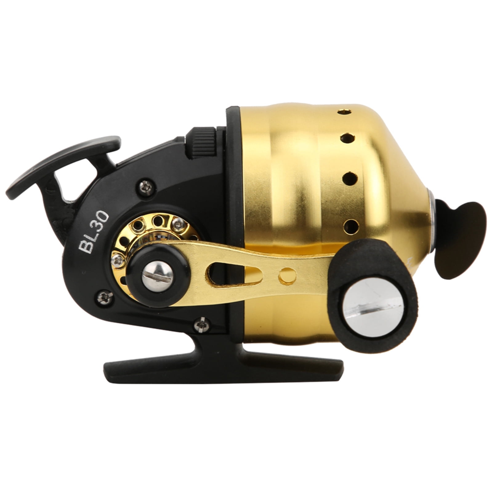 NFTIGB Golden Spincast Reel for Outdoor Bow Fishing, Closed Face Inside Lines Fish Hunting Shooting Accessory (5.12 in / 13.00 cm)