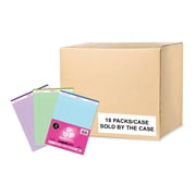 Roaring Spring Enviroshades Recycled Colored Legal Pads, Case of 54, 8.5" x 11.75", 40 Perforated Sheets, 15# Pastel Paper, Orchid/Purple, Blue, Green