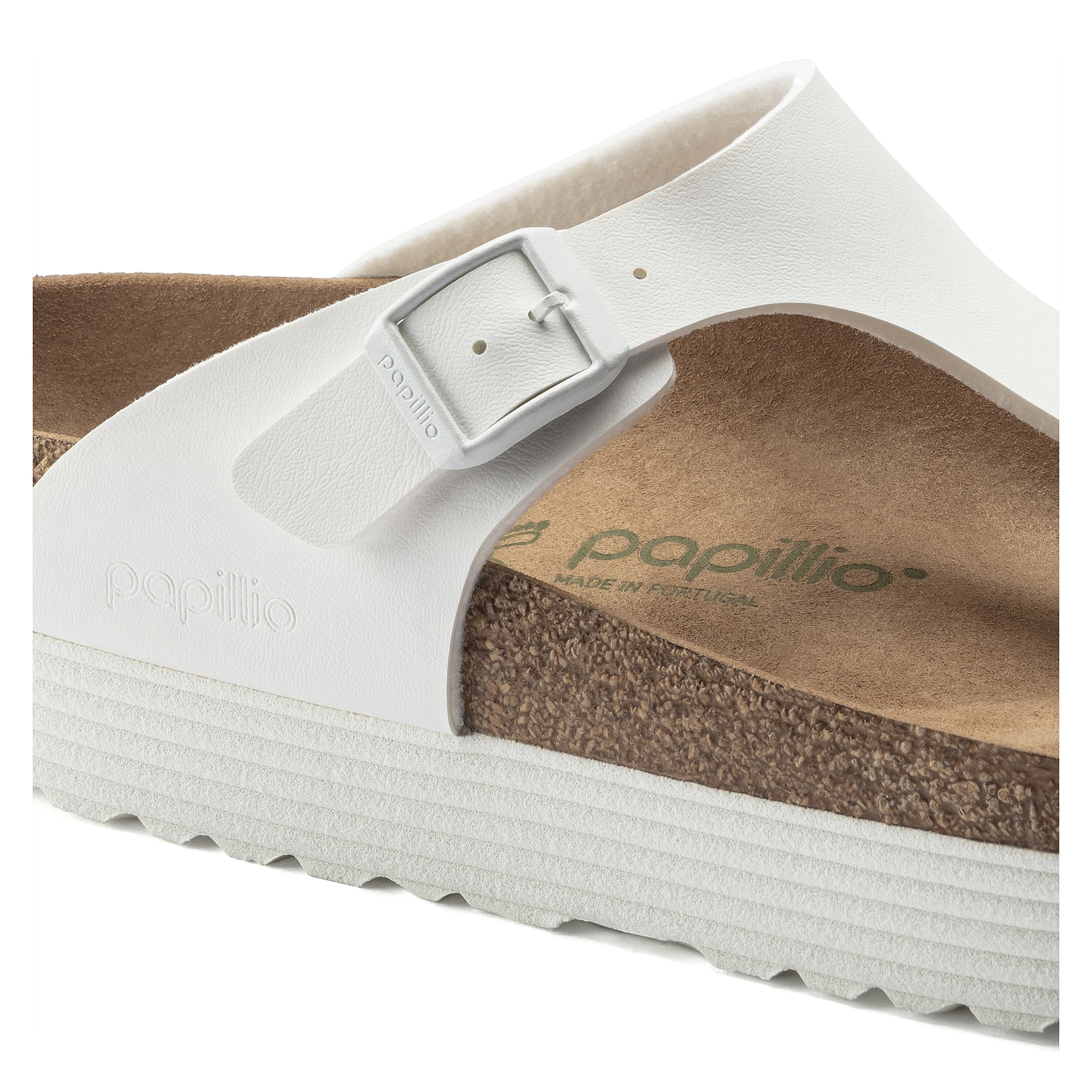 Birkenstock Gizeh Grooved Unisex Shoes Size 4, Color: White