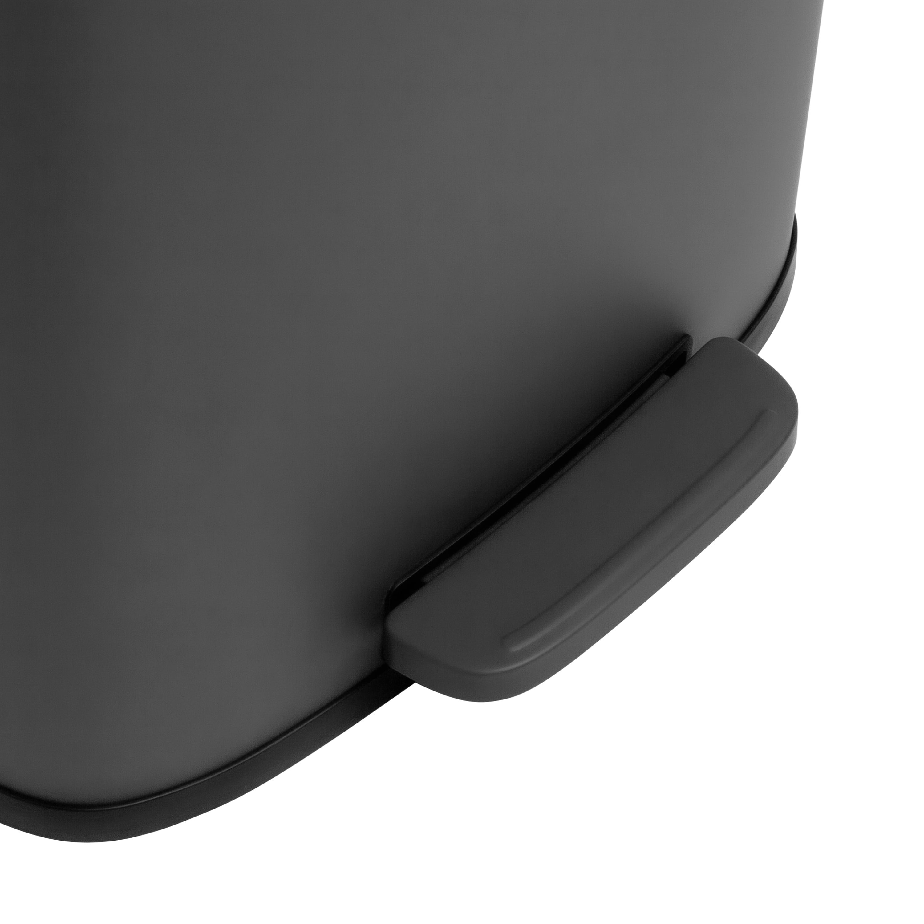 (2 pack) Qualiazero Kitchen Bathroom Trash Can Combo, 13.2 Gallon and 3.2 Gallon Stainless Steel Step Garbage Bin with Soft Close Lid, Matte Gray