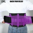 thumbnail image 7 of Unique Bargains Breathable Back Brace Lumbar Support Mesh Design Adjustable Straps Lower Back Brace Purple Size 2XL, 7 of 7