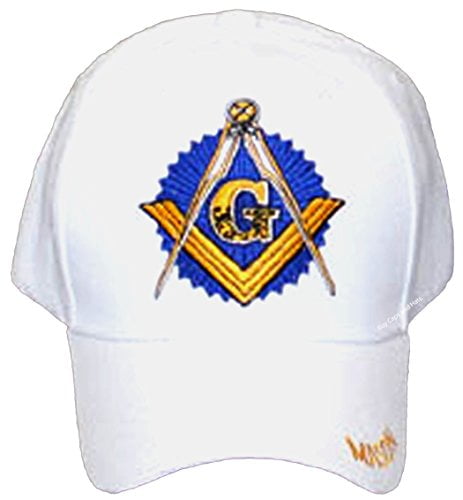 NEW EMBROIDERED BLACK BLUE WHITE MASON MASONIC LODGE CAP HAT FREEMASONRY 