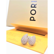 Pori Jewelers Silver 925 1.44 ct VVS1 Color D, Pear Shapped Moissanite 1.4MM Stud Earrings - Simulated Diamond Gift for Woman