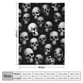 thumbnail image 4 of JRXY Halloween Throw Blanket Twin Size Black Spooky Skull Blanket Flannel Fleece Lightweight Soft Plush Blankets Throws Couch Sofa Bed Holiday Decor 50x60in, 4 of 6