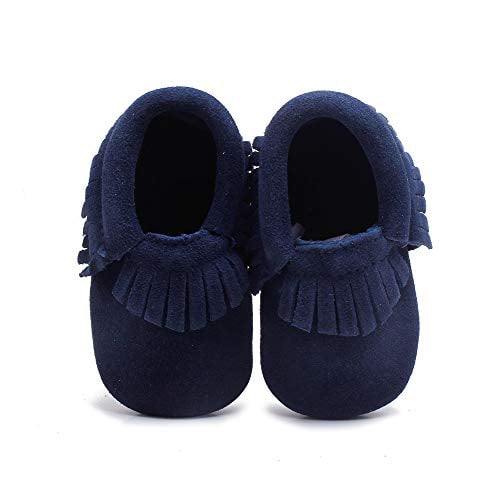 GULUNONG Baby Boys Girls Leather Moccasins Infant Toddler Loafer Flats Soft Sole Prewalker First Walkers Crib Shoes