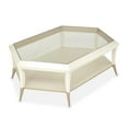 thumbnail image 5 of Michael Amini La Rachelle Hexagon Glass Cocktail Table in Champagne Ivory, 5 of 8
