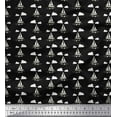 thumbnail image 1 of Soimoi Georgette Viscose Fabric Cloud,Fish & Yacht Nautical Print Fabric by The Yard 42 Inch Wide, 1 of 1