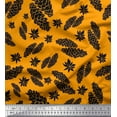 thumbnail image 1 of Soimoi Orange Cotton Voile Fabric Star Anise & Fruits Print Fabric by the Yard 56 Inch Wide, 1 of 1