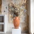 thumbnail image 4 of Terracotta Rustic Vase - Farmhouse Ceramic Flower Vases, Vintage Home Decoration Vase, Clay Vase, Vase Centerpiece for Table, Vase for Living Room, Bathroom, Shelf Decor, 8.6 Inch, Terracotta, 4 of 7