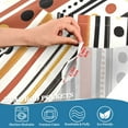 thumbnail image 3 of Yayeee Kitchen Curtains Tier Pair Light Filtering 27"x36" Rod Pocket Short Cafe Window Panel, Brown Abstract Dots, 3 of 7