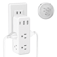 thumbnail image 2 of PEACNNG Support Mural USB 2 Ports de Charge USB 1 Type‐C et Prise 6AC, Extension de Prise d'Alimentation Résistante aux Surtensions pour iPhone, iPad et Autres Appareils, 2 of 6