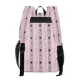 thumbnail image 3 of Large Clear PVC Backpack Heavy Duty See Through Backpack for Adults Work Travel, Pink-star Stripes Printed 12L, 3 of 8