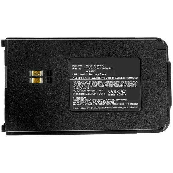 Batteries N Accessories BNA-WB-L8022 2-Way Radio Battery - Li-ion, 7.4V, 1200mAh, Ultra High Capacity Battery - Replacement for Motorola 60Q137301-C Battery