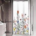 thumbnail image 5 of Floral Stall Shower Curtain for Bathroom Spring Wildflower Plant Flower Colorful Waterproof Fabric Shower Curtain Set with 6 Hooks 36" x 72", 5 of 6