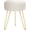 Beige, variant on Velvet Soft Modern Vanity Footstool -Round Footrest Stool Ottoman Side Table Seat Dressing with Golden Metal Leg and Sponge Filling,Upholstered Foot Rest, for Living Room and Bedroom Teal