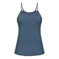 thumbnail image 4 of Womens Tank Tops with Built in Bras Stretchy Ribbed Spaghetti Strap Racerback Fitted Padded Camisole Tops Basic Tanks, 4 of 4