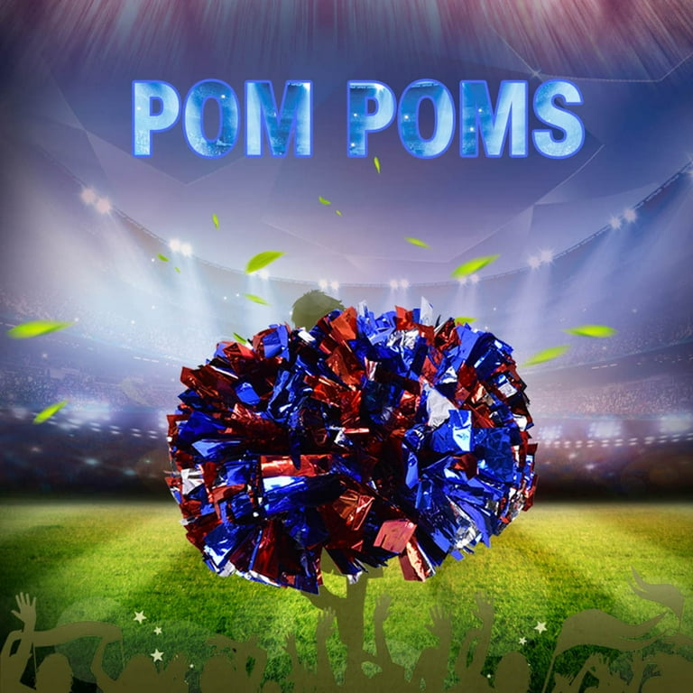 Cheerleader Pom Poms, Durable PE Material Cheerleading Pom Pom Non-Slip Handle Pom Poms Cheerleading For Stadium For Sports Meeting For Holiday