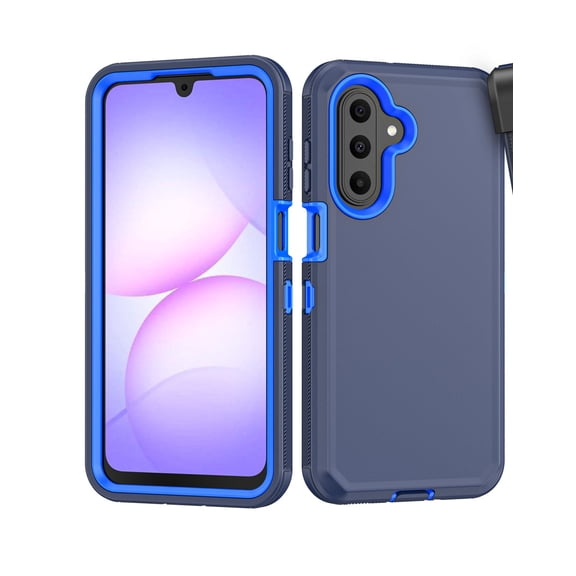 Misty for Samsung Galaxy A17/18 5G Case Military Grade Heavy Duty Protection 3 in 1 Shockproof Durable Detachable Samsung Galaxy A17/18 5G Phone - Dark Blue Blue