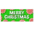 thumbnail image 1 of Merry Christmas 13 oz Banner | Non-Fabric | Heavy-Duty Vinyl Single-Sided With Metal Grommets, 1 of 5