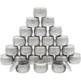 thumbnail image 1 of 24 Pack Small Candle Tins for Candle Making, Metal Jars with Lids (Silver, 3 x 2 In), 1 of 7