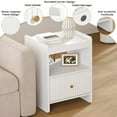 thumbnail image 3 of PLAMLE Nightstand side End Table for Bedroom with Drawers Storage Retro End Table Table with Charging Station Wooden for Living Room 2Set, 3 of 7