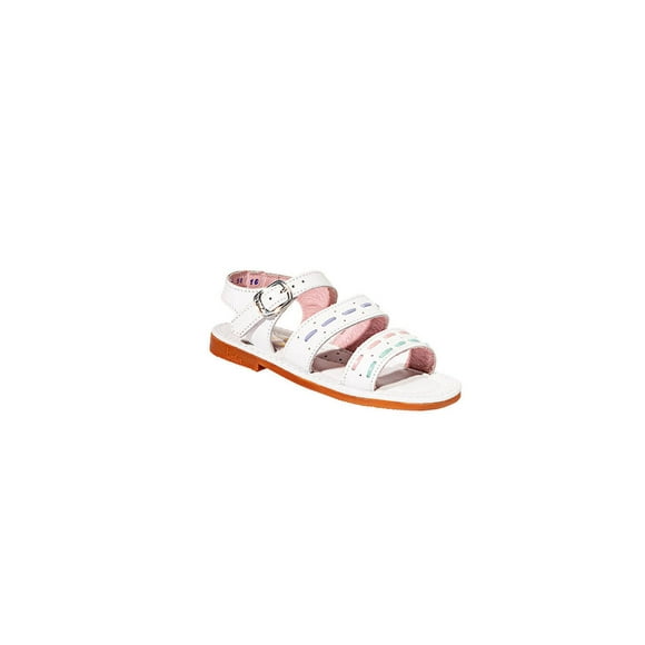 SANDALIAS CASUALES KINDER NIÑA BLANCO PIEL 6072 LEON